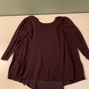 Loft mixed media bow back sweater